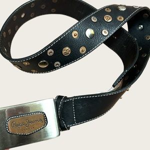 Pepe Jeans Genuine Italian leather studded belt